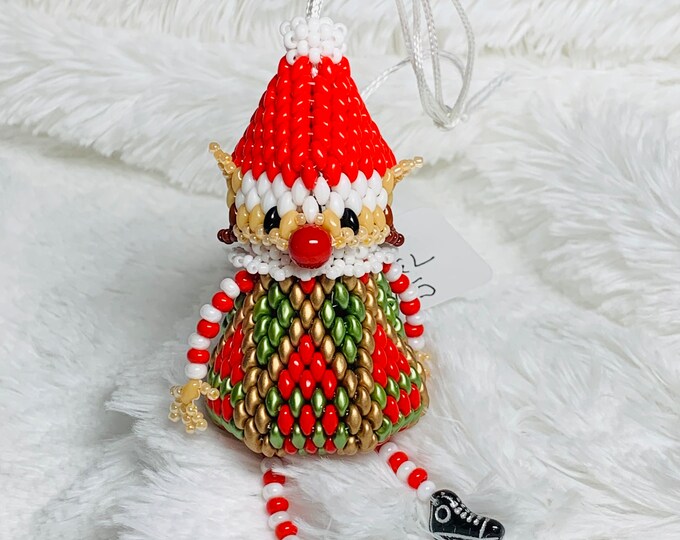 Elf Mini Vessel Beaded Ornament