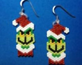 Grumpy Elf Beaded Earrings