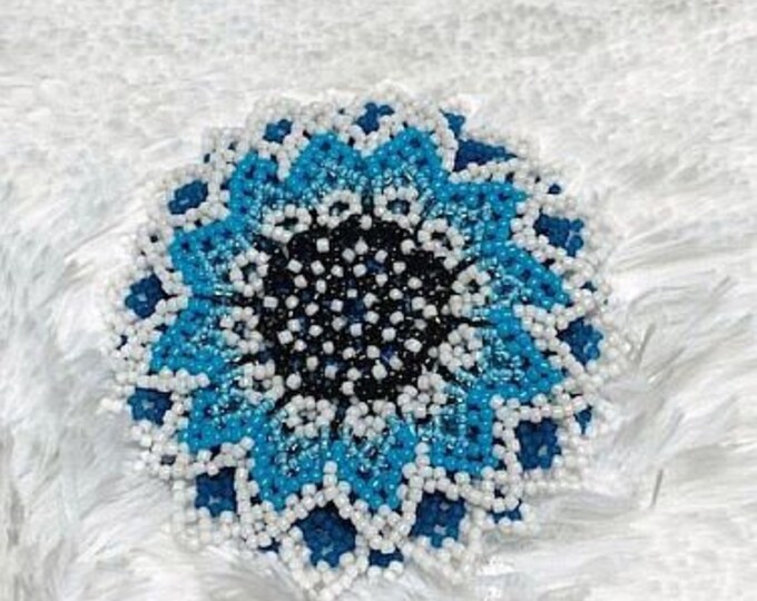 Beaded Floral Brooch