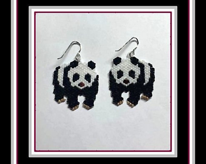 Teen Panda Beaded Earrings