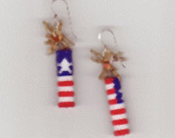Beaded Firecracker Earrings