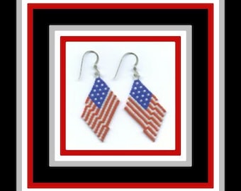 Flag Wave Earring(PATTERN ONLY)