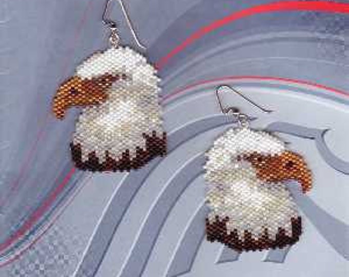 Bald Eagle Portrait Beaded Earrings