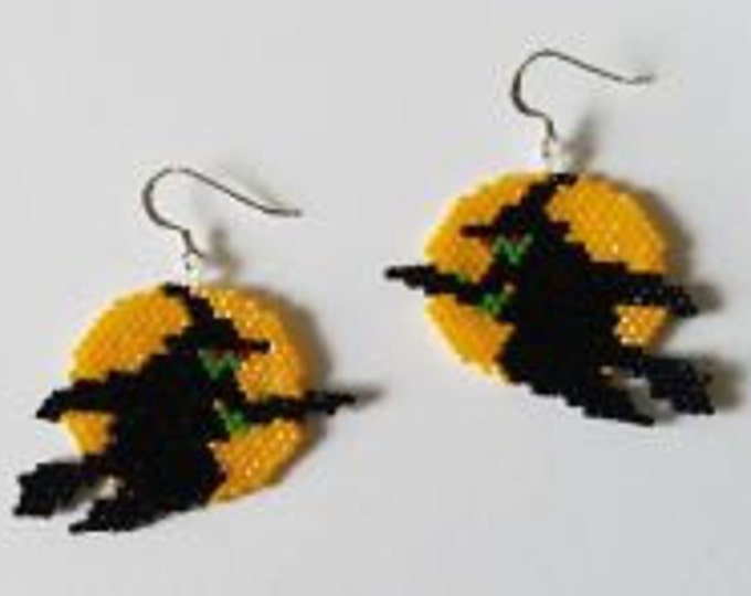 Witch's Moon Beaded Earrings
