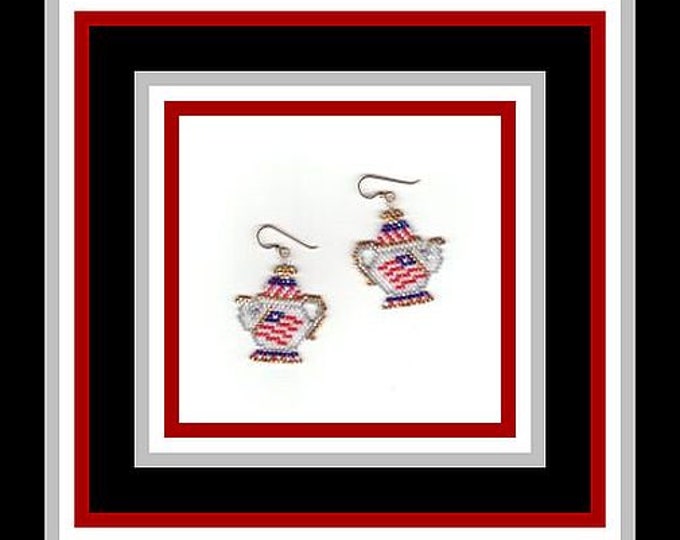 Liberty Tea Earring Bead Pattern (PATTERN ONLY)