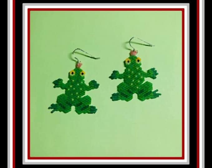 Frog Hand-beaded Earrings