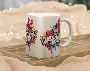 Metallic Mug - Shiny Stainless Steel Coffee Cup - Perfect for Hot Beverages - Unique Gift for Him or Her