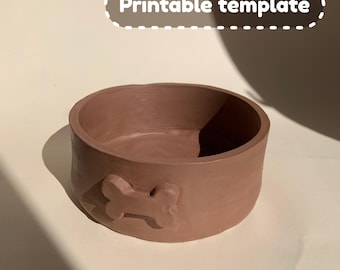 Easy Printable Dog Bowl Template Digital Download Printable Tutorial File to Do It Yourself