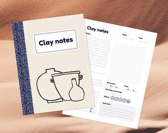 Printable Pottery Journal: Clay Notes, Ceramic Log (PDF)