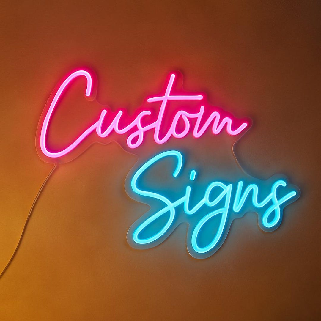 Custom Neon Sign, Personalized LED Wall Art, Business & Party Decore - Etsy