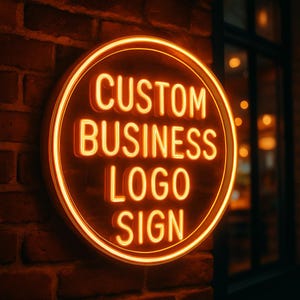 Custom Neon Sign Logo | Custom Led Business Sign | Business Logo Sign | UV Printing Acrylic Sign | Custom Wall Decor