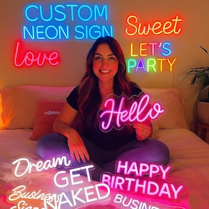Led Neon Sign, Handmade Neon Sign, Custom Neon Sign,  Neon Sign, Personalized Gift, Wall Decor, Home Decor, Gift for Him/her, Wedding Sign