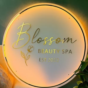Acrylic Business Signage, Neon Office Logo Signage, Company Name Logo, Acrylic Business Sign, Wall Decor, Beauty Salon Logo Sign
