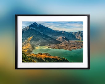 Rinjani Crater Rim Sunrise - Paper Poster Print