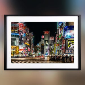 El emblemático cruce de Shibuya en Tokio: póster impreso en papel