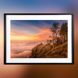 Colores del cielo – Atardecer sobre las nubes – Impresión de póster en papel