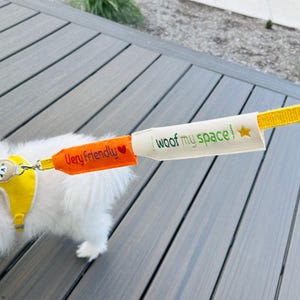 Personalized Dog Leash Wrap: Custom Embroidered Text Sleeve, Pet accessories