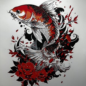 Sanke Koi Art - 3D Printed Art - Unique Gift for Fans -Collectible Koi Art - Home Decor -Intricately 3d printed Art