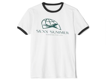 Sexy Summer Plane Globe tee | Ringer T-Shirt the perfect gift