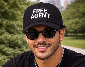 FREE AGENT Dad Cap | Camo Baseball Hat, the perfect gift, cool hat