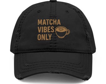 Distressed Dad Hat - Matona Vibes Only, Vintage Cap, Everyday Hat, Gift for Dad, Casual Wear
