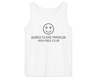 World Class Traveler smiley design Tank Top | Currently Away travel tank