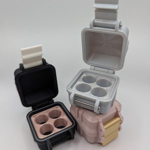 3ml Vial Peptide Box, holds 4 3ml vials, choose your colors!