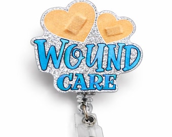 Wound Care Team Badge Reel - Retractable ID Holder For Nurses, WOC Nurse Gift, Healthcare Accessory