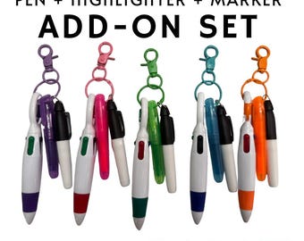 Nurse Pen, Highlighter & Marker Clip Set: Badge Reel Accessory