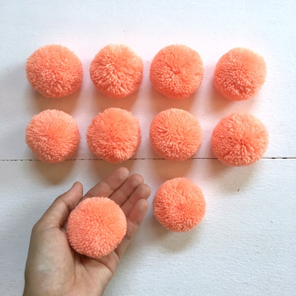Pompón de algodón color salmón: artículos de decoración para fiestas bohemias de 5 cm