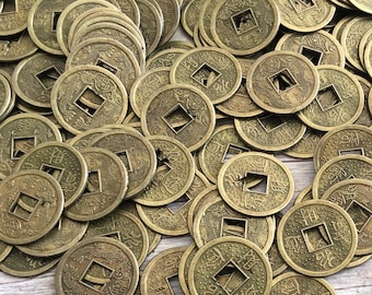10 stücke Feng Shui Münzen 1,00 "2,3 cm Glück Chinese Fortune Coin I ChingODDE 