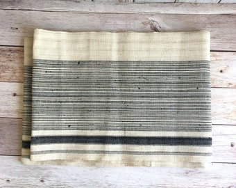 Vintage Handwoven Hemp 12" width by Hmong Hill Tribe, Sold by the 1 yard, Handspun Raw Hemp Fabric by Hmong Hill Tribe