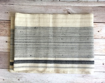 Vintage Handwoven Hemp Fabric: Hmong Hill Tribe Textile, 1 Yard