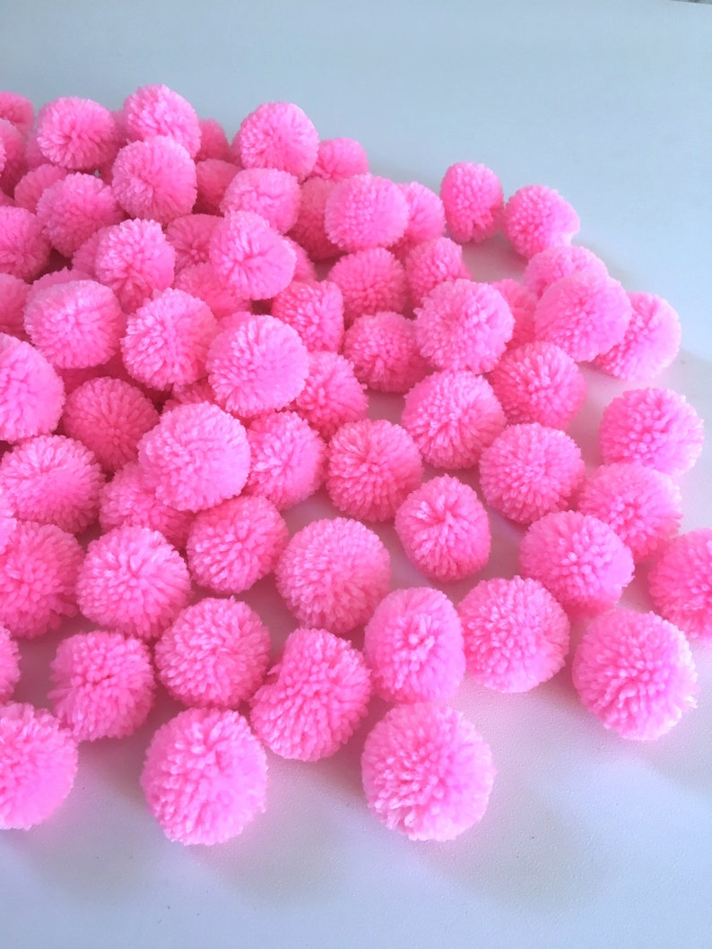 Sweet Pink Pom Poms 1 Inch Decorative Ball Jewellery Making Etsy