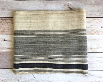 Vintage Handwoven Hmong Hemp Fabric - 12" Width, Sold by the Yard