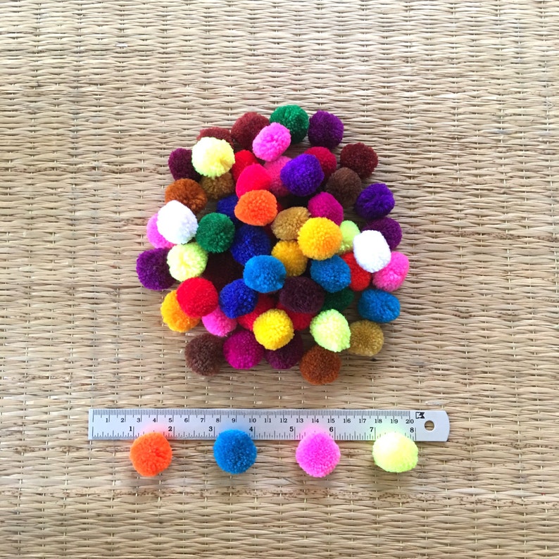 Rust Yarn Pom Poms 1 Inch Decorative Ball Jewelry Making Etsy