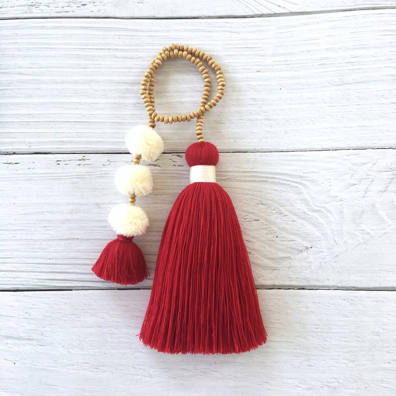 Tassel Pompoms Charm Tassel Bag Charm Handbag Decor Straw Etsy