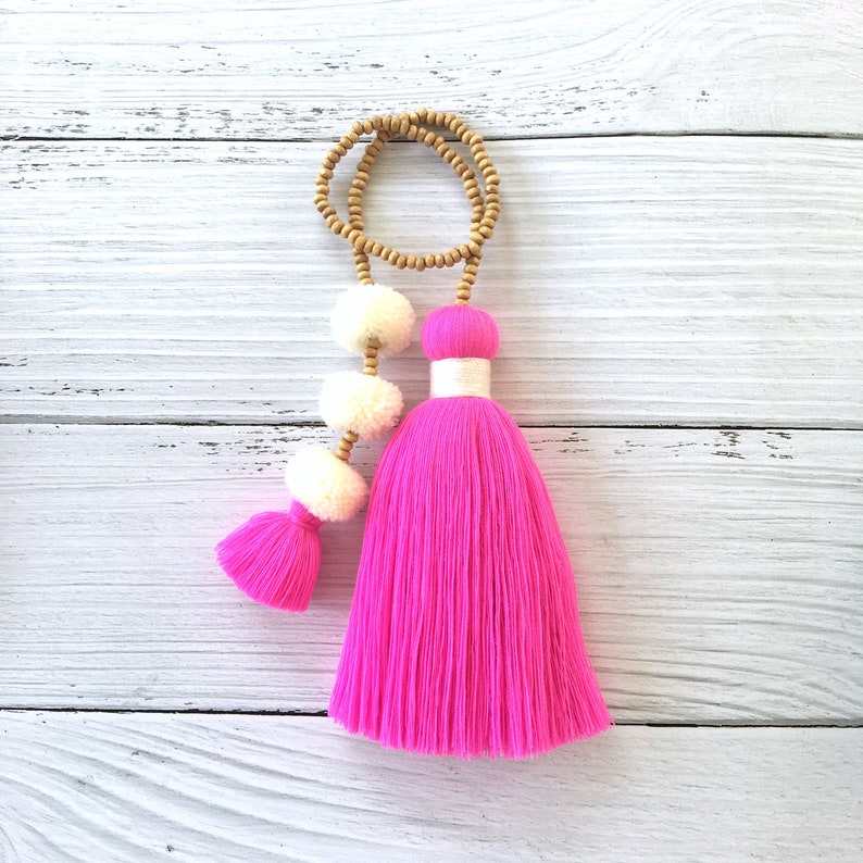Tassel Pompoms Charm Tassel Bag Charm Handbag Decor Straw Etsy
