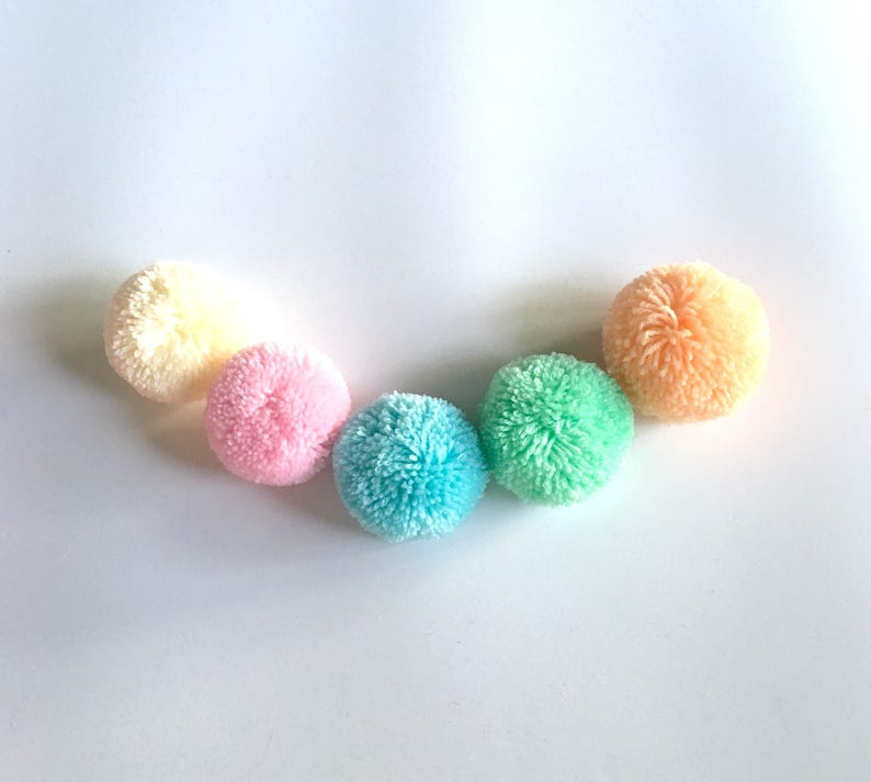 Gold Big Pom Pom 2 Inches Boho Decor Party Decor Yarn Pom Pom Etsy