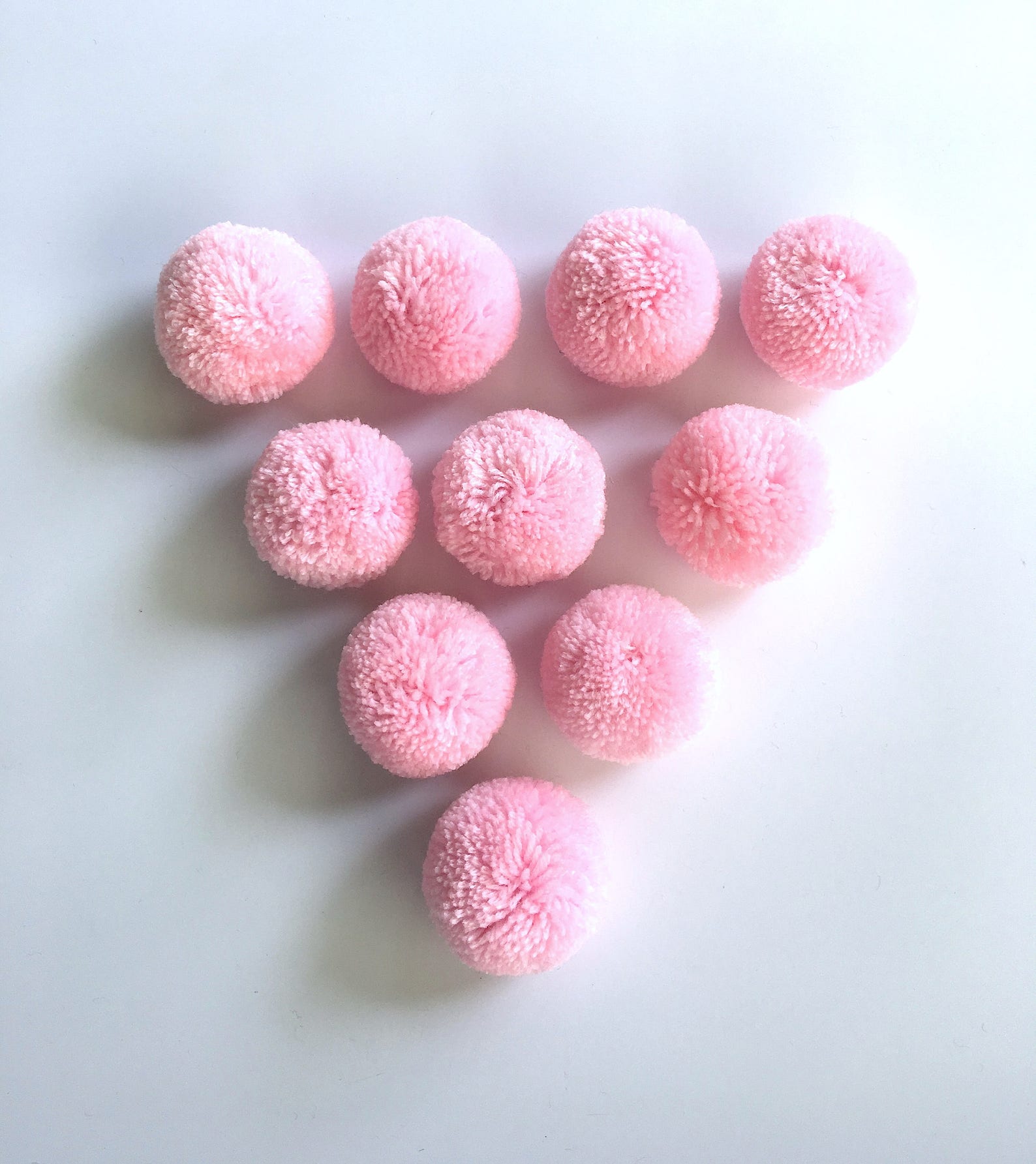 Blush Pink Big Pom Pom 2 inches Boho Decor Party Decor yarn Etsy