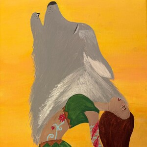 The Wolf Within - Original Canvas Painting - Wall Art - Art Decoration