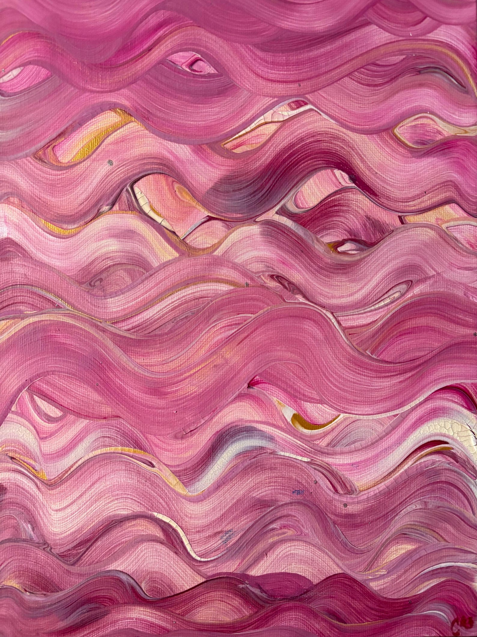 Marble Golden Rose - Ripples and Waves Series - Original Canvas ...