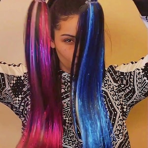 Fully Customizable Pair of Ponytails. Perfect for Concerts, Festivals, and Parties.