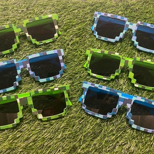 Mine Block Pixeled Sunglasses - Party Favors - Goody Bags - Gift