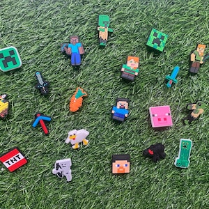 Mine Block Shoe Charms - craft