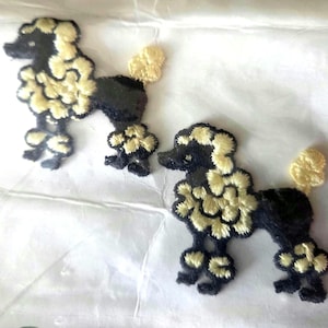 Vintage 1950s Poodle Appliques - House of Franken NOS Patches