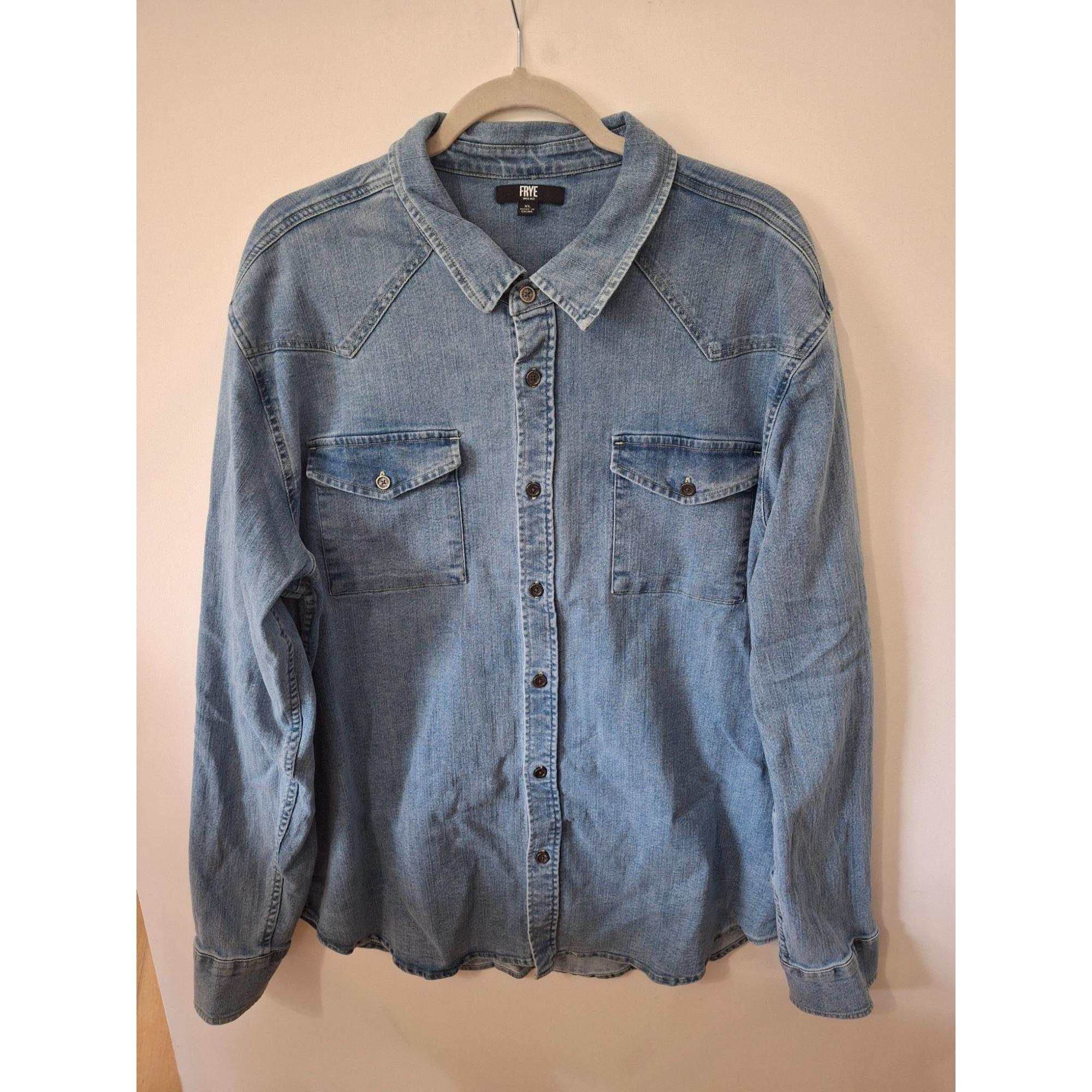 Frye Vintage Wash Denim Button-up Western Shirt XL - Etsy