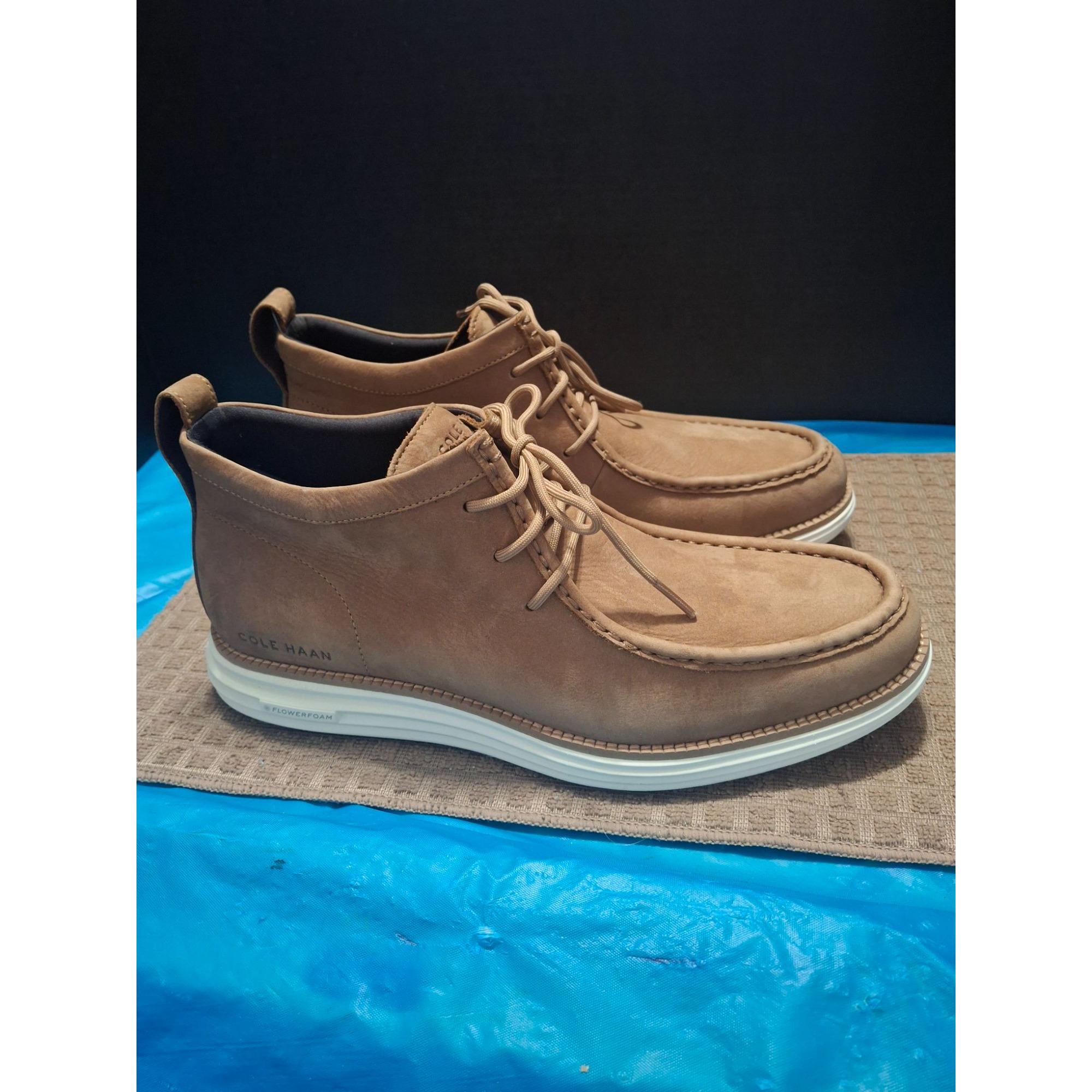 Cole Haan Men’s Originalgrand Brown Leather Lace Up Chukka Boots Size 10M Cole Haan Mens Grand Motion Wedge Chukka Boots Tan Leather  main image 3