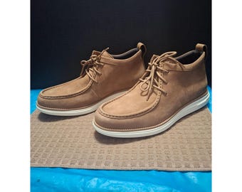 Cole Haan Mens Grand Motion Wedge Chukka Boots Tan Leather Size 10M