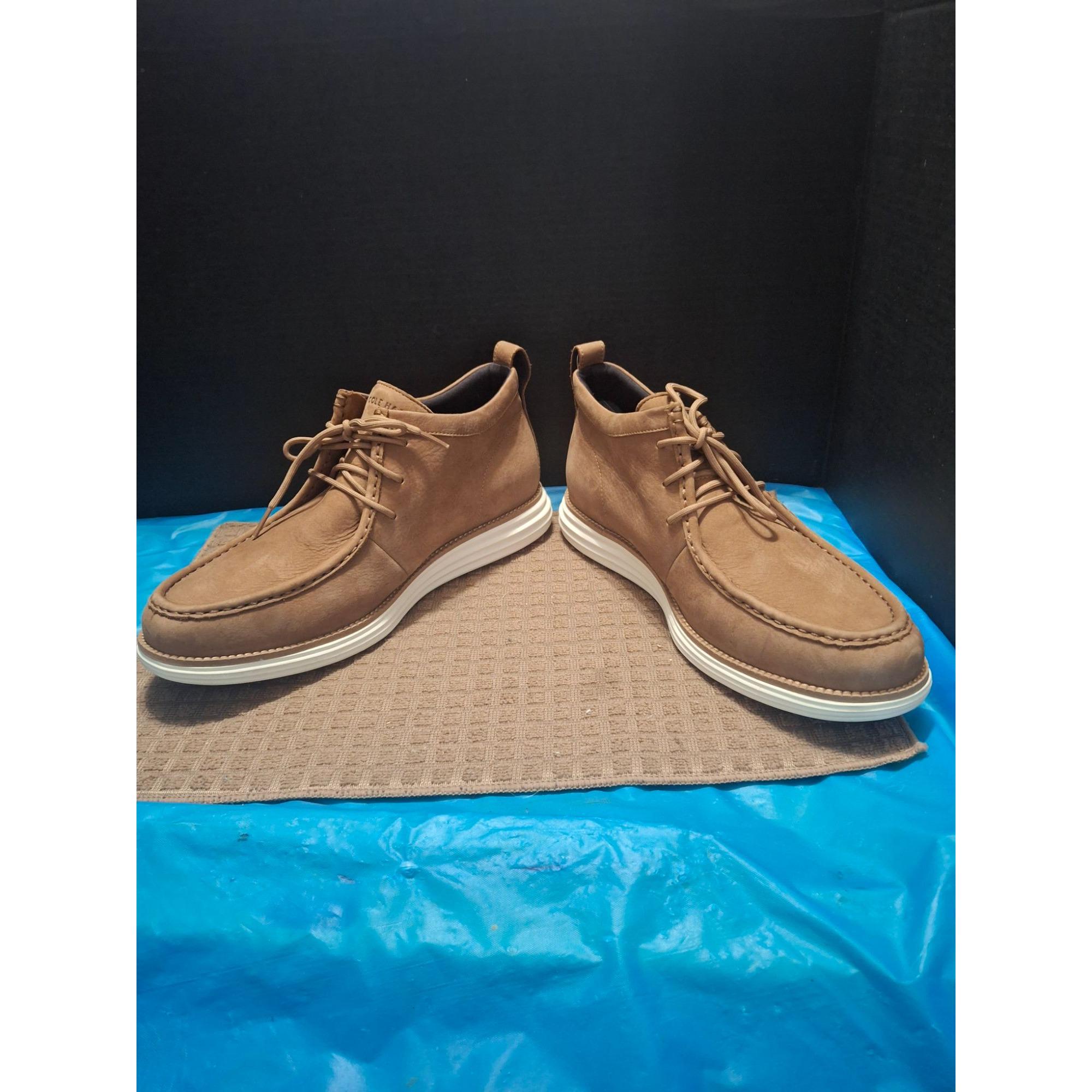 Cole Haan Mens Grand Motion Wedge Chukka Boots Tan Leather 
